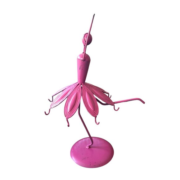 Metal Ballerina Jewelry Organizer Stand Decor Pink - Picture 4 of 5